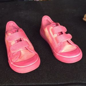 Kids Pink Glitter Keds. Size 10